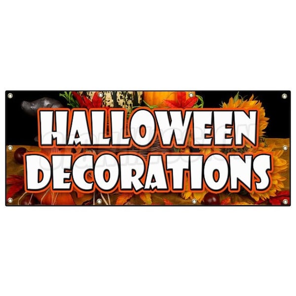 Signmission HALLOWEEN DECORATIONS BANNER SIGN masks trick or treat holiday pumpkins B-96 Halloween Decorations - main